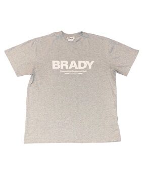 BRADY Men's Cotton Jersey R+d Short Sleeve Gray Tee - Medium